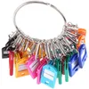 Keychains portátil Organizador de chaves com 30 ganchos e tags de primavera individuais para várias chaves de zelador de escritórios apartamentos