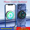 Kylare Ny mobiltelefon Cooler Radiator Semiconductor Magnetic Fan Wireless Charger Game Console Live Cooler för Magsafe iPhone Samsung