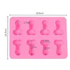Sexy Durable Ice Cube/Cake Mold Silicone Baking Mold Bakeware 8 Grids Handmade Creative Bakeware Tool for Home