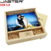 Drives 5PCS/LOT Pen Drive Free Custom Logo USB 3.0 Maple Photo Album Wooden Box USB Flash Drives 128GB Photography Stick 170*170*35mm