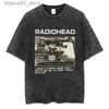 Men's T-Shirts Radiohead T-shirt Classic Retro Rock Band Graphic T-shirt Extra Large High Quality Cotton Mens Hip Hop Street Clothing Short Sleeve T-shirt Q240425