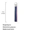 Keychains Design Keychain drapeau américain brodé pendentif arrière package de bijoux bijoux en gros