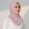Hijabs Femmes musulmanes Hijab en mousseline avec capuchon Cap