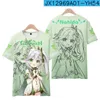 قمصان الرجال 2024 Genshin Impact Nahida T-Shirt Summer Boy Girls Kids عالية الجودة الأطفال.