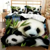 sets Panda Tiger Bedding Set 3D Printed Animal Duvet Cover Twin Full Queen King Double UK Supking Sizes Bed Linen Pillowcase