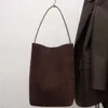 large bag The bucket new leather row simple capacity suede handbag commuting shoulder bag cowhide casual women 4VDQ