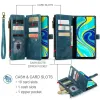 Casos Case de cuero de billetera retro para Xiaomi Redmi Nota 9 10Pro Max Nota 9S 10S 9PRO Múltiple Tasco de tarjetas Cubierta de correa para la mano de la cremallera