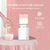 Portable Baby Milk Bottle Warmer Wireless Milk Heater Defrosting Heating Dual Modes 4 Levels Temperature Built-in Battery 240410