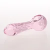 Retail en stock L10,5 cm de couleur rose Style de fleur de fleur Pipe à main tabagisme / tuyau à main en verre à fumer / tuyau de tabac en verre personnalisé