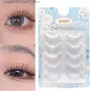 False Eyelashes Korean fake eyelashes Kpp natural transparent dry eyelashes U-shaped handmade eyelashes beginner makeup tool A-type Q240425