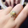 Cluster Rings FS Fashion S925 Sterling Silver Natural Opal/Rose Quartz/Garnet Ring Fine Charm Classic Weddings Jewelry for Women Meibapj