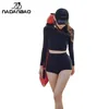 Swim Wear Nadanbao Black Slim surfino surfini surfini surfini da spiaggia sexy Sumpper Bodysuit Swim costumi da bagno femmina Survi da bagno a maniche lunghe estate 240423