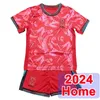 2024 Korea Kids Kit Soccer Jerseys National Team H M SON J S LEE I B HWANG Y G KIM M J KIM Home Away Child Suit Football Shirt Uniforms