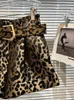 Cortos de mujer vgh hit color leopardo impresión informal para mujeres cinturón de mosaico de alto control pantalones mínimas de moda femenina estilo de moda femenina