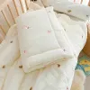 Ensembles en mousseline couverture bébé swaddle swaddle wrap corean ours lapin bébé chaud pour bébé pour berceau coton pur accessoires de literie 1x1,2 m