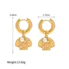 Orecchini per borchie in acciaio inossidabile pvd 18k oro oro applorato con perle intayed body gush bodm collana per donna gioielli all'ingrosso 2024 Trendy