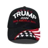 Softball Baseball Cap för Trump 2024 Broderi Cap USA Flag Baseball Caps Keep America Great 3D Letter Brodery Snapback President Hat