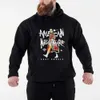 Herren Hoodies Sweatshirts 2024 Herbst/Winter neuer berühmter Wrestler Cody Rhodes Mens Black Hoodie Street Sport Casual Pullover T240425