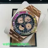 AP Crystal Wristwatch Royal Oak Series 26614or Rainbow Plate Calendar Watch Mens Automatic Mechanical Watch Limited Watch
