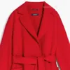 Designer Coats Cashmere Coats Luxe lagen Max Maras Dames Pure Wool Handsewn Grote Rapel Red Bathrobe Style Coat