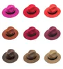 Wide Brim Hats Bucket Hats Vintage Classic Felt Jazz Fedoras Hats Large Brim Cloche Cowboy Panama for Women Men Black Red Trilby Derby Bowler Top Hat Y240425