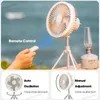 Other Appliances Automatic oscillator 10000mAh camping tent fan desktop portable circulator wireless ceiling electric fan with remote control J240423