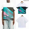 High end designer clothes for Paa Angles Summer Perspective Color Block Light Sign Print Loose Short Sleeve FOG High Street T-shirt With 1:1 original labels
