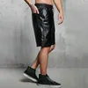 Męskie szorty klubowe w stylu noszenia mężczyzn swobodny sznurka ze sztucznej skóry z kieszeniami szerokie nogi streetwear lato za