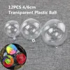 Figurines décoratives 15pcs 5cm en plastique transparent Ball Fillable Sphere creux de Noël