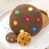 Plush Dolls 3 Size Simulation Chocolate Biscuits Plush Pillow Cute Cartoon Chocolate Chip Cookies Plush Toys Kids Gift Sofa DecorationL2404