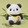 Animaux en peluche en peluche 11cm Panda Créatif Toy en peluche Keychain mignon Panda Poupée farcie Pendant Décoration Poldante Doll Doll Doll Toy for Kids