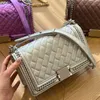 зеркало качество мальчики Сумки LE Designer Bag Luxury Designer кожаная икра ламбкинка классическая кошелек стеганая сумочка для фестиваля фестиваль 240315