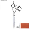 Haarschaar 5,5/6 "440C Swivel Hair Scissors Hairdressing Scissors Barber Razor Dunning Roterende duim scheerhendingen zwengel handvat schaar rotatie