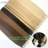 Weft Virgin Tape In Hair Extension Invisible 100% Real Human Hair Straight Tape Ins Black Brown Blonde 2.5g/pcs 1622 inch