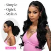 synthetic Black long womens yaki hair headscarf wig curly with large wavy fiber half head cover wigs