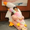 ぬいぐるみのぬいぐるみ動物50cm Kaii Duck Plush Toysかわいい白い黄灰色のガチョウソフト人形ふわふわ睡眠枕動物動物床マット人形の子供の贈り物