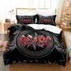 Conjuntos 3D AC DC Music Bedding Sets Tampa de edredão Conjunto com travesseiro Twin Full Queen King Campo de cama de cama de cama