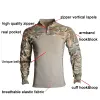 T-shirts Taktisk skjorta strid Män kläder militär elasticitet man camo t multicam armé långa jaktkläder