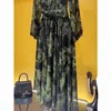 Nowa duża sukienka z dużą rozmiarem Letnia sukienka damska Letna sukienka dla kobiet luźne pliski drukowane w połowie puchu spódnica boho q3 styl