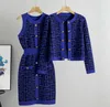 Fashion Set Fomen Style Spring Sweater Coat+Vestido de dos piezas Set de dos piezas