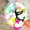 Multicolor Cute Elastic Hair Band Women Girl Letter Hair Tie Fashion Hårtillbehör för presentfest