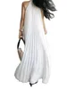 Maternity Dresses 2024 Summer Loose Women Pleated Chiffon Party Dress Sleeveless Pregnant Woan Wedding Dress White Maternity Photography Dresses