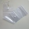 Sacchetti da 50 pc sacche in plastica in PVC per l'imballaggio Extension Borse da imballaggio trasparente con gancio superiore e bottone in basso