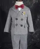 Pakken Kinderen Formele Blazer Pants Foto Jurk Pasgeboren Baby Boy 1 jaar Verjaardagspak Kinderen Wedding Celebration Feest Piano Kostuum