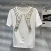 Camas femininas Circhas Prepomp 2024 Summer Collection Shorve Shineve Rhinestone Beads Bords Cirtle Women GP695