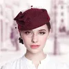 Berets X4060 Stewardess Beret Hat British Top Wool Tweed Hair Accessories Fashion Caps French Elegant Veil