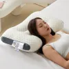 Kudde Cervical Orthopedic Neck Pillow Hjälp sömn Skydda kuddhalshushållet Sojabönfiber Hög elastisk mjuk kudde för att sova