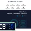 Music LED Digital Alarm Clock Voice Control Temperature Humidity Display Desktop Clocks Home Table Decoration Built-in 1200mAh 240417