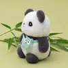 Animaux en peluche en peluche 11cm Panda Créatif Toy en peluche Keychain mignon Panda Poupée farcie Pendant Décoration Poldante Doll Doll Doll Toy for Kids