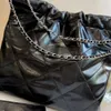 designer crossbody bag channelism 22bag garbage bag cowhide shopping tote bag diamond grid top layer cowhide style shoulder bag